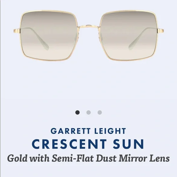 Garrett Leight Gold Mirrored sunglasses Garrett Leight - Hampton Combo Clip (Gold | Soft Marine  main image 4